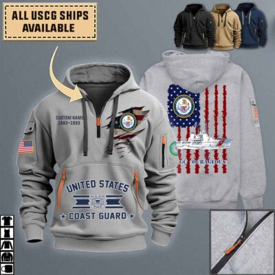 uscgc courageous wmec 622quarter zip hoodie aop polo tshirt 5ips7