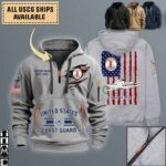 uscgc duane wpg 33quarter zip hoodie aop polo tshirt jktuo