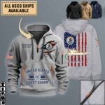 uscgc escape wmec 6quarter zip hoodie aop polo tshirt k2m9w
