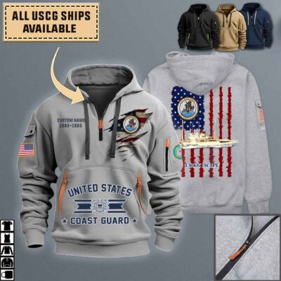 uscgc escape wmec 6quarter zip hoodie aop polo tshirt k2m9w