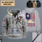 uscgc evergreen wmec 295quarter zip hoodie aop polo tshirt yftn6