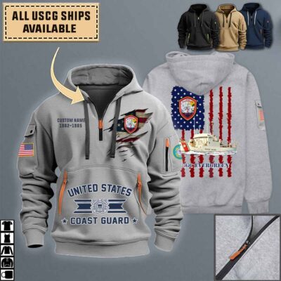 uscgc evergreen wmec 295quarter zip hoodie aop polo tshirt yftn6