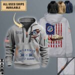 uscgc firebush wlb 393quarter zip hoodie aop polo tshirt wqm5j