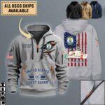 uscgc hamilton whec 715quarter zip hoodie aop polo tshirt tmfu4