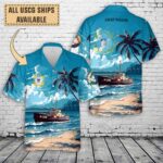 uscgc mallow wlb 396art print pocket hawaiian shirt u9cie