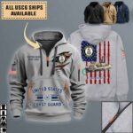uscgc mellon whec 717quarter zip hoodie aop polo tshirt dqo56