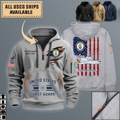 uscgc northland wmec 904quarter zip hoodie aop polo tshirt ujv8u