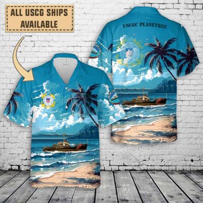 uscgc planetree wlb 307art print pocket hawaiian shirt kcquh
