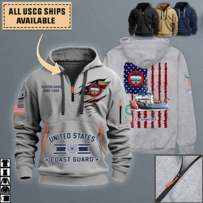 uscgc sedge wlb 402quarter zip hoodie aop polo tshirt 6cl22