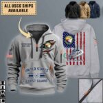 uscgc sherman whec 720quarter zip hoodie aop polo tshirt knern
