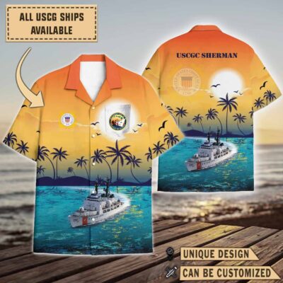 uscgc sherman whec 720sunset hawaiian shirt p8i6l