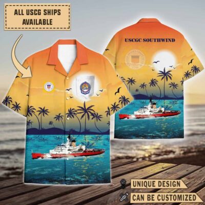 uscgc southwind wagb 280 2sunset hawaiian shirt p4ae7