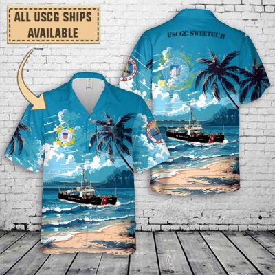 uscgc sweetgum wlb 309art print pocket hawaiian shirt owfzx