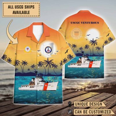 uscgc venturous wmec 625sunset hawaiian shirt m5ga7