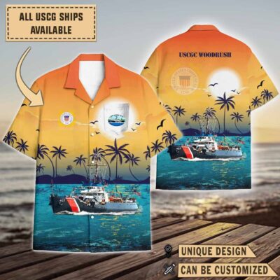 uscgc woodrush wlb 407sunset hawaiian shirt ruu6y