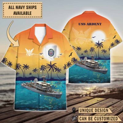 uss ardent mcm 12sunset hawaiian shirt 8vtea
