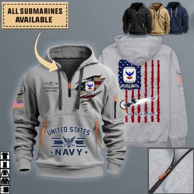 uss atlanta ssn 712quarter zip hoodie aop polo tshirt a6qw3