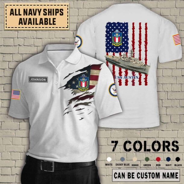 uss austin lpd 4quarter zip hoodie aop polo tshirt 68vok