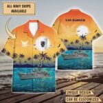 USS Badger (FF-1071)_Sunset Hawaiian Shirt