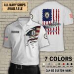 uss bataan lhd 5quarter zip hoodie aop polo tshirt ya2p0