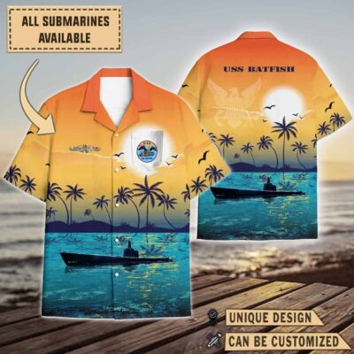 uss batfish ss 310sunset hawaiian shirt tzbs7