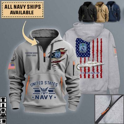 uss belknap dlg 26quarter zip hoodie aop polo tshirt tdjrj