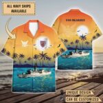 USS Blakely (FF-1072)_Sunset Hawaiian Shirt