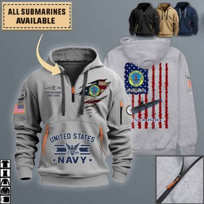 uss boston ssn 703quarter zip hoodie aop polo tshirt b2gew
