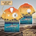 USS Brooke (FFG-1)_Sunset Hawaiian Shirt
