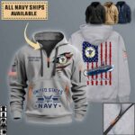 uss carl vinson cvn 70quarter zip hoodie aop polo tshirt oqucn