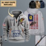 uss charles fadams ddg 2quarter zip hoodie aop polo tshirt yhksl