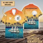 USS Constitution_Sunset Hawaiian Shirt