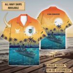 USS Coontz_Sunset Hawaiian Shirt