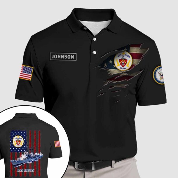 uss edson dd 946quarter zip hoodie aop polo tshirt ar94e