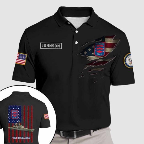 uss england cg 22quarter zip hoodie aop polo tshirt e398w