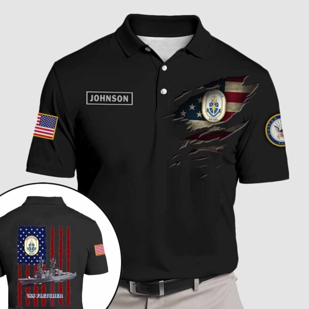 uss fletcher dd 992quarter zip hoodie aop polo tshirt lg8ph