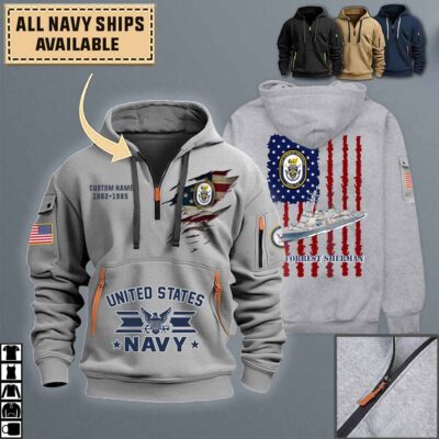 uss forrest sherman ddg 98quarter zip hoodie aop polo tshirt t7oo9