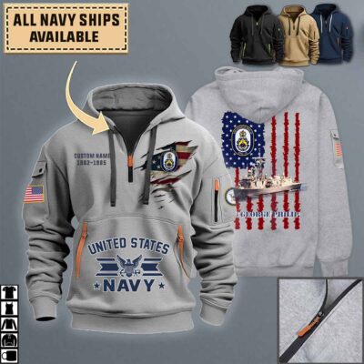 uss george philip ffg 12quarter zip hoodie aop polo tshirt fiwlw