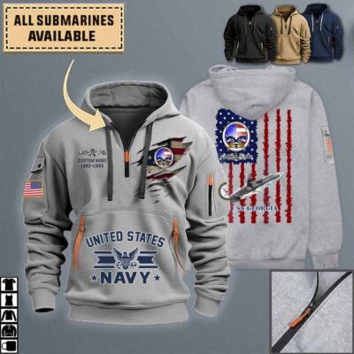 uss georgia ssgn 729quarter zip hoodie aop polo tshirt a8zjo