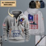 uss grayling ssn 646quarter zip hoodie aop polo tshirt lv68t