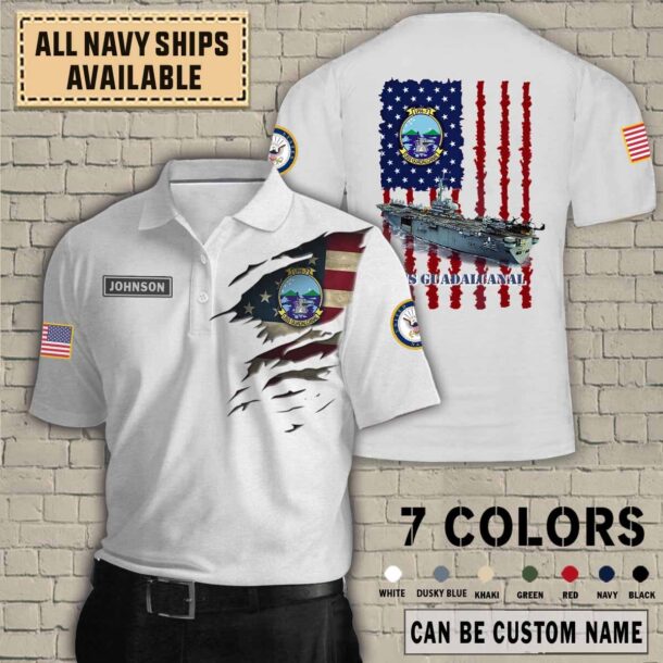 uss guadalcanal lph 7quarter zip hoodie aop polo tshirt mw9gr