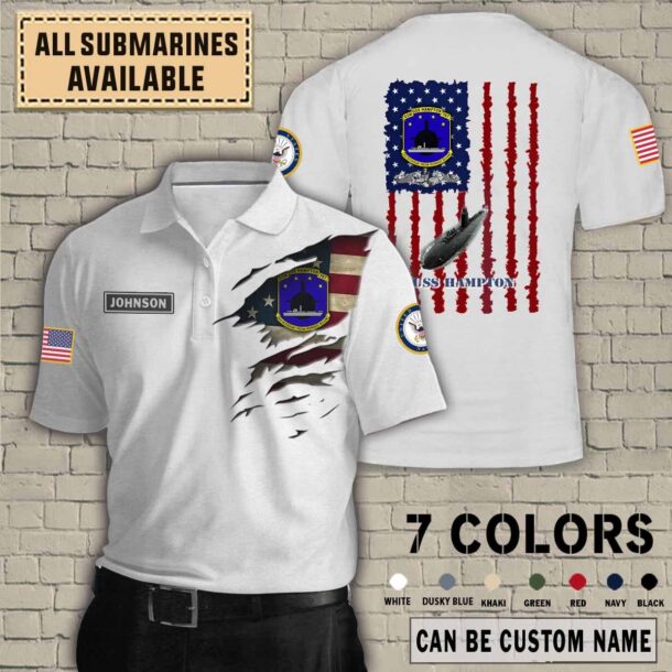 uss hampton ssn 767quarter zip hoodie aop polo tshirt za1i4