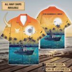 USS Harold E. Holt (FF-1074)_Sunset Hawaiian Shirt