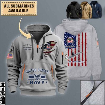 uss honolulu ssn 718quarter zip hoodie aop polo tshirt 9ljcr