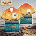 USS Hull (DD-945)_Sunset Hawaiian Shirt