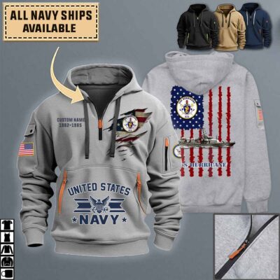 uss hurricane pc 3quarter zip hoodie aop polo tshirt 0655t