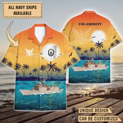 uss jarrett ffg 33sunset hawaiian shirt 4dkgu