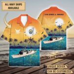 USS John A. Moore (FFG-19)_Sunset Hawaiian Shirt