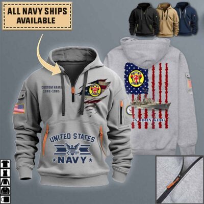 uss john king ddg 3quarter zip hoodie aop polo tshirt hwbz7