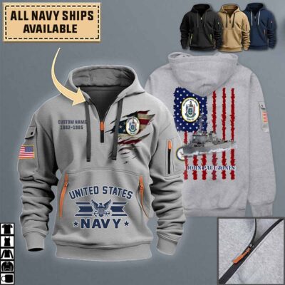 uss john paul jones ddg 53quarter zip hoodie aop polo tshirt yoq7s